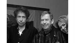 Bob Dylan s Václavem Havlem a Dagmar Havlovou.