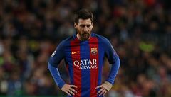Zklamaný Messi.