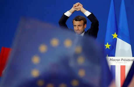 Emmanuel Macron, jeden z vítz 1. kola prezidentských voleb.