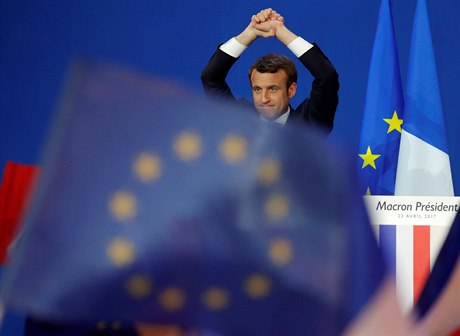 Emmanuel Macron, jeden z vítz 1. kola prezidentských voleb.