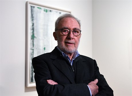 Nmecký malí Gerhard Richter pedstavil 25. dubna v Praze výstavu svých prací.