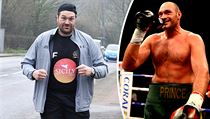 Tyson Fury na zatku bezna 2017 (vlevo) a v roce ve stejnm msci roku 2015.