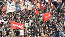 Protest proti antiimigran stran AfD v Koln nad Rnem.