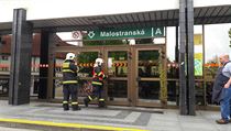 Stanice praskho metra Malostransk byla uzavena kvli prsaku vody ze...