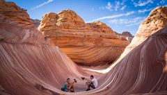 V USA je krásn. Je tam toti málo lidí. (The Wave, Colorado, USA).