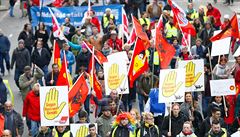 Aktivisté protestují v Kolín nad Rýnem proti AfD