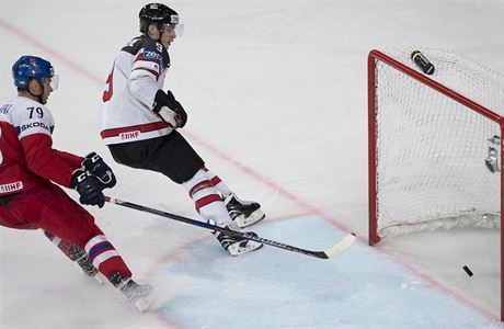 MS v hokeji 2017 - R vs. Kanada: Tom Zohorna a Matt Duchene.