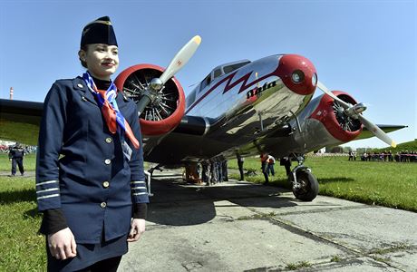 Do Otrokovic na Zlínsku piletl 1. kvtna historický letoun Lockheed Electra...