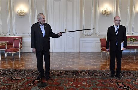 Prezident Miloš Zeman přijal premiéra Bohuslava Sobotku.