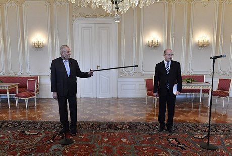 Prezident Miloš Zeman přijal premiéra Bohuslava Sobotku.