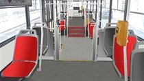 Vizualizace nov podoby prask tramvaje typu T3 s nzkopodlan stedn st....