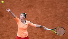 �e�ka Kristýna Plí�ková ve vít�zném semifinále proti Jelen� Ostapenkové z...