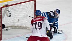 MS v hokeji 2017, Finsko vs. esko: Joonas Korpisalo inkasuje tetí branku.