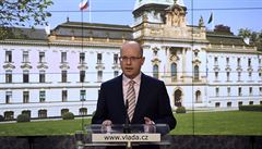 Premiér Bohuslav Sobotka oznámil demisi vlády