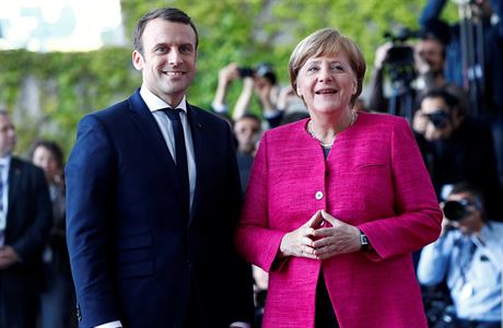 Angela Merkelov a Emmanuel Macron.