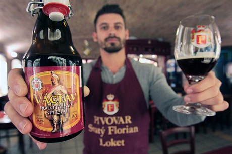 Sládek Jakub Lojín z pivovaru Svatý Florian.