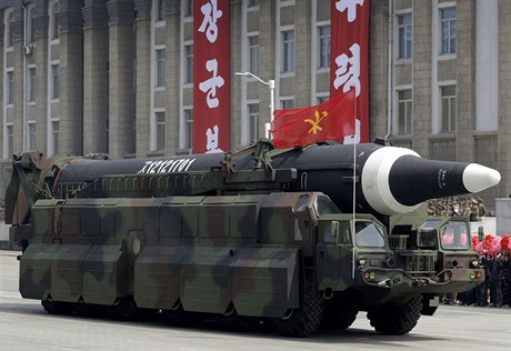Severokorejská balistická raketa - ilustraní foto