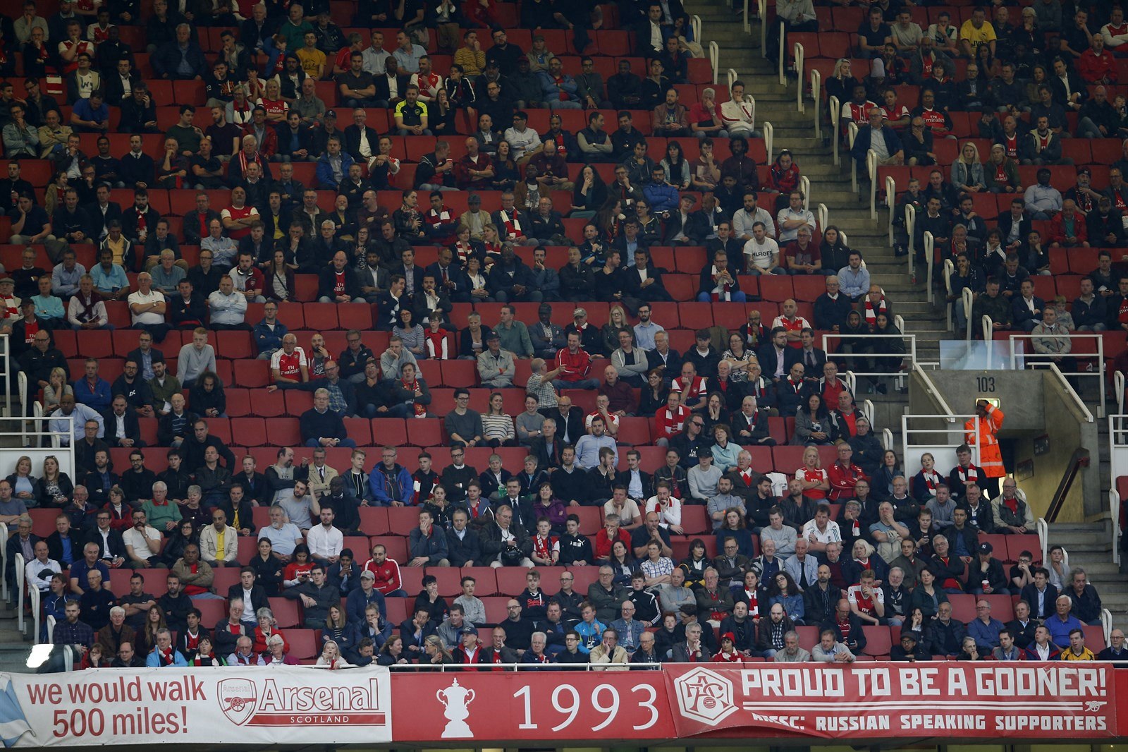 Arsenal vs. Sunderland: na Emirates Stadium ur�it� vyprodáno nebylo.