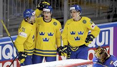 MS v hokeji 2017, Švédsko vs Itálie: hráči severského celku slaví. | na serveru Lidovky.cz | aktuální zprávy