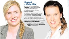 Kateina Valchová a Simona Kratochvílová - kolegyn z Úadu vlády.