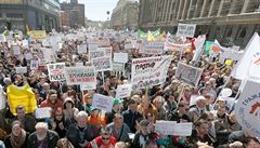 Dav protestujících v Moskv�.