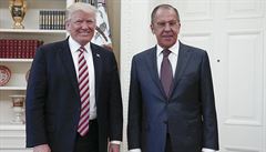 Prezident USA Donald Trump s ruským ministrem zahranií Sergejem Lavrovem v...
