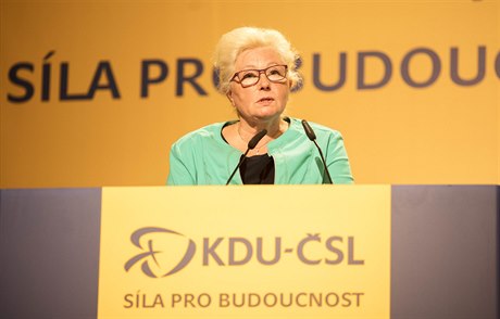 Zuzana Roithová na volebním sjezdu KDU-SL.