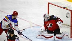 MS v hokeji 2017, semifinále Kanada vs. Rusko: branká Pickard v akci.