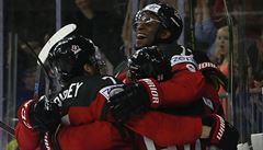 MS v hokeji 2017, semifinále Kanada vs. Rusko: kanadská radost.