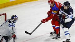 MS v hokeji 2017, zápas o bronz Rusko vs. Finsko: Andronov se tlaí ped...