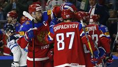 MS v hokeji 2017, zápas o bronz Rusko vs. Finsko: ruská gólová radost.