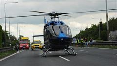 Nehoda u Vykova uzavela dlnici D1 na Ostravu, na mst zasahovali zchrani s vrtulnkem