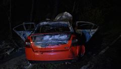 Ale ermák ve voze koda Octavia RS prorazil svodidla a narazil do stromu,...