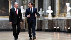 Ruský prezident Putin pijel do Francie za prezidentem Macronem.