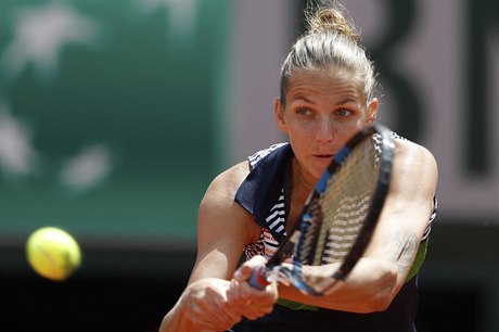 Karolína Plíková ve tvrtfinále French Open.