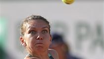 Rumunka Simona Halepov v semifinle French Open proti ece Karoln Plkov.