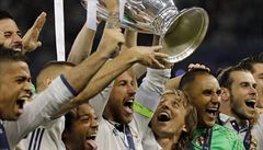 Fotbalisté Realu Madrid slaví titul v Lize mistr.