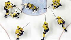 Finále NHL, Stanley Cup, Nashville vs. Pittsburgh:  Pekka Rinne (35) v akci.