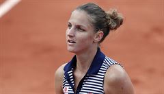 Karolína Plíková slaví postup do tvrtfinále French Open.