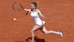 Rumunka Simona Halepová ve tvrtfinále French Open.