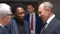 Ruský prezident Vladimir Putin a Pelé.