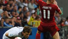 Utkání skupiny C mistrovství Evropy fotbalist do 21 let: Nmecko - R. Zleva...