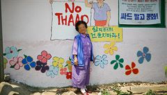 Mvaj holemi a detnky. Jihokorejsk babiky vedou boj proti americkmu ttu THAAD