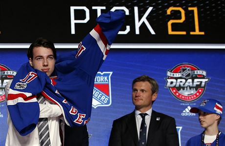 Filip Chytil, volba prvnho kola draftu NHL 2017 NY Rangers.
