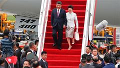 Píjezdu ínského prezidenta Si in-pchinga do Hongkongu pedcházely velké...