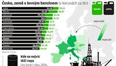 Ceny benzinu v Evrop.