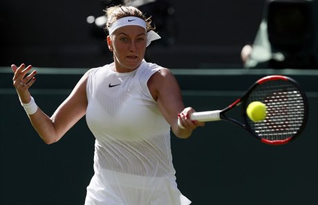 Petra Kvitová na svém oblíbeném Wimbledonu.