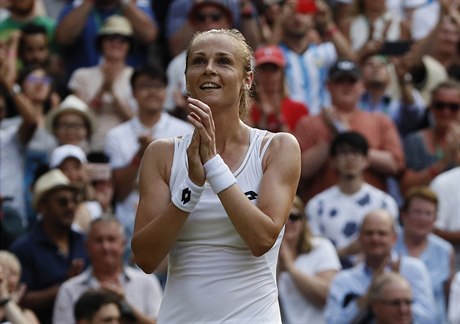 Wimbledon 2017: Magdalena Rybáriková slaví postup do 3. kola ped eskou...