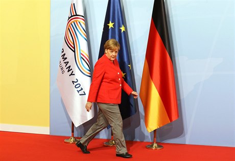 Angela Merkelová na zahájení summitu G20 v nmeckém Hamburku.