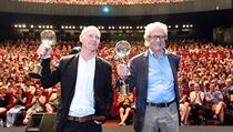 Reisr Ken Loach (vpravo) a scenrista Paul Laverty (vlevo) dr Kilov...